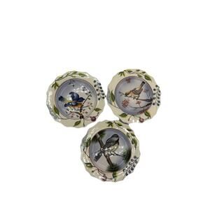 VTG Decorative Bird Hanging Wall Plates 8.5” Home Interiors Songbirds 2005 Lot 3